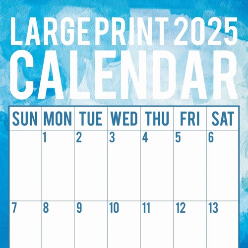 Large Print Calendar - 2025 Square Wall Calendar 16 month by Gifted Stationery