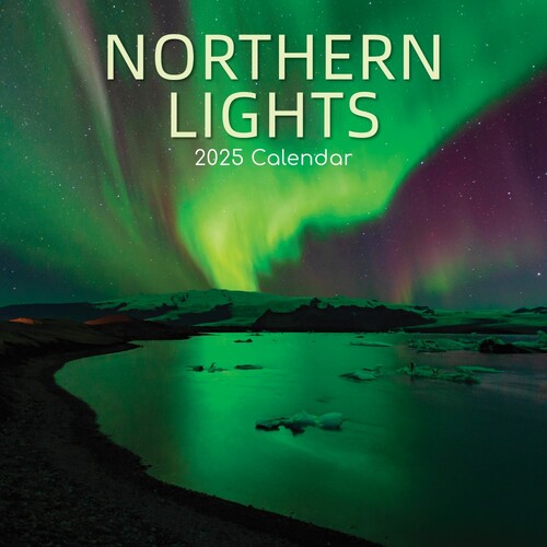 Northern Lights - 2025 Square Wall Calendar 16 month by Gifted Stationery