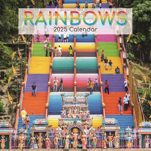 Rainbows - 2025 Square Wall Calendar 16 month by Gifted Stationery