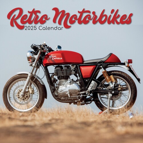 Retro Motorbikes - 2025 Square Wall Calendar 16 month by Gifted Stationery