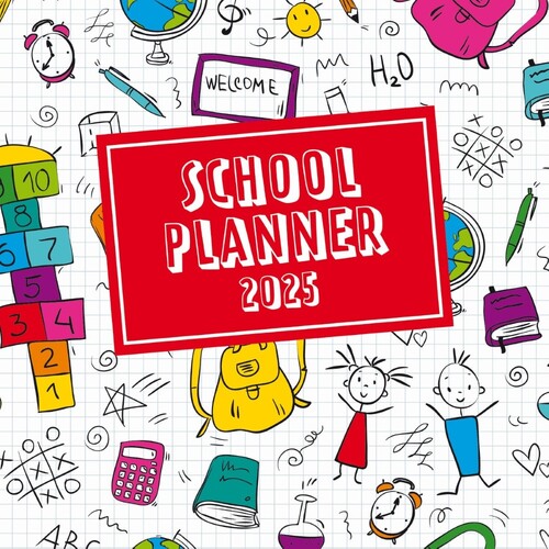 School Planner - 2025 Square Wall Calendar 16 month by Gifted Stationery