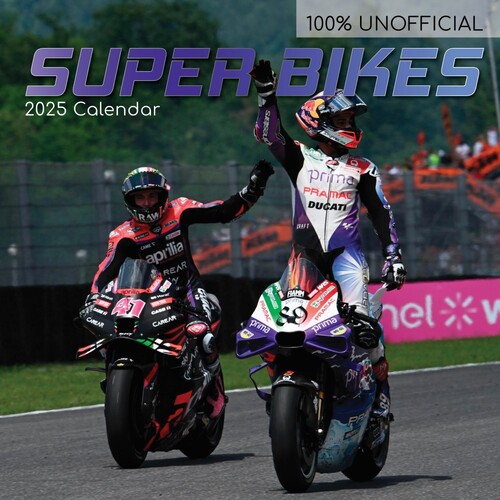 Super Bikes - 2025 Square Wall Calendar 16 month by Gifted Stationery