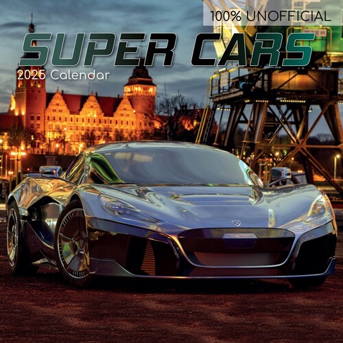 Super Cars - 2025 Square Calendar 16 month by Gifted Stationery