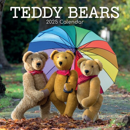 Teddy Bears - 2025 Square Wall Calendar 16 month by Gifted Stationery