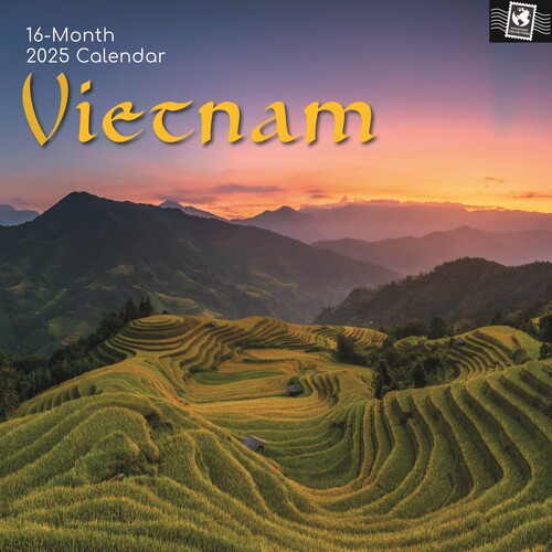 Vietnam - 2025 Square Wall Calendar 16 month by Gifted Stationery