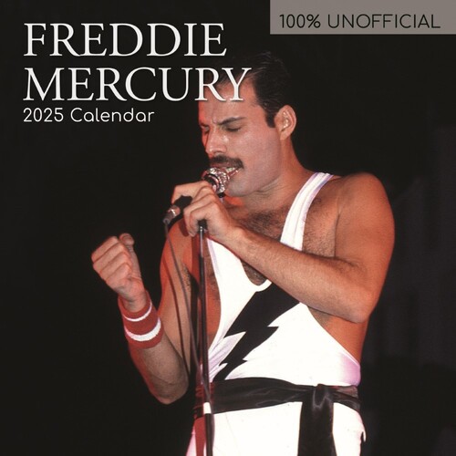 Freddie Mercury - 2025 Square Wall Calendar 16 month by Gifted Stationery