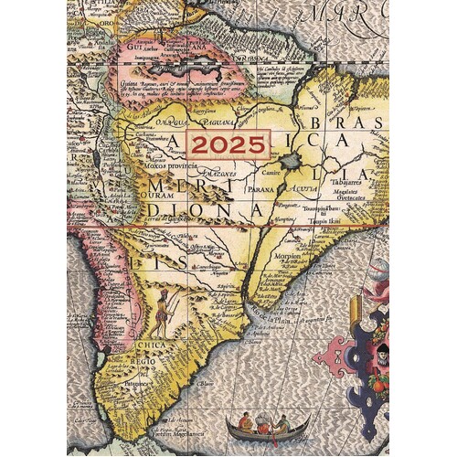 Antique Maps - 2025 Diary Planner A5 Padded Cover by The Gifted Stationery