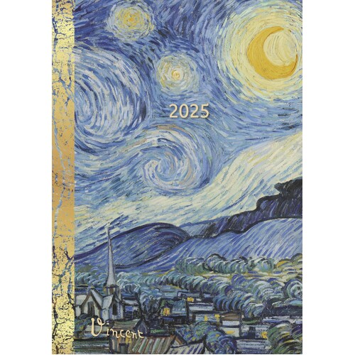 Van Gogh - 2025 Diary Planner A5 Padded Cover by The Gifted Stationery