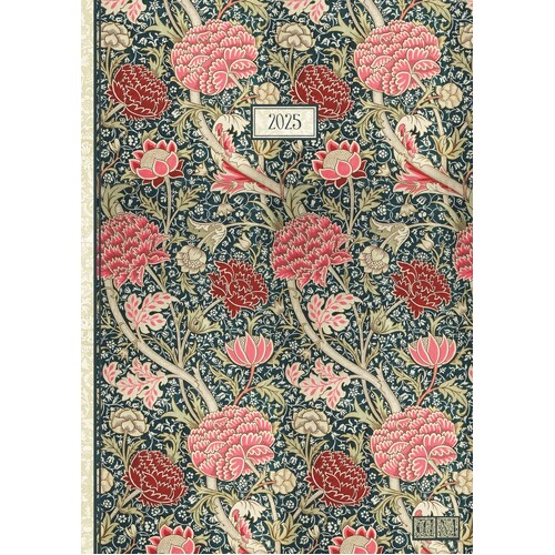 William Morris/Cray -2025 Diary Planner A5 Padded Cover by The Gifted Stationery