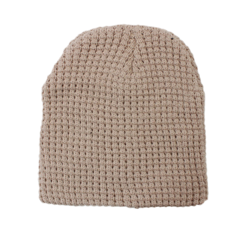 Mens Womens Unisex Beanie Winter Thermal Ski Warm Knitted Sherpa Plain Patterned [Design: AC - Cream]