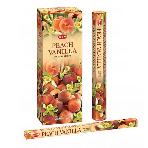 [HEM Peach Vanilla] 2x 20 Incense Sticks HEM Hex Meditation Aroma Fragrance