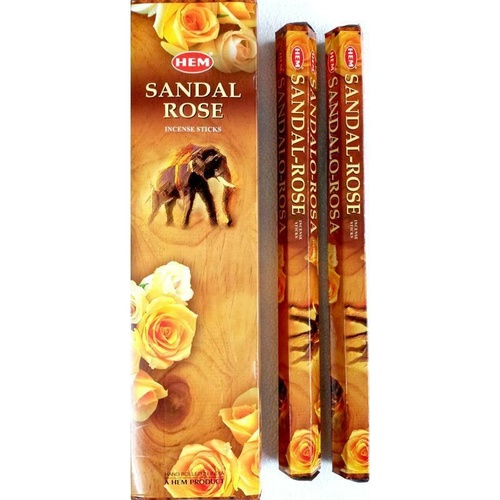 [HEM Sandal Rose] 2x 20 Incense Sticks HEM Hex Meditation Aroma Fragrance