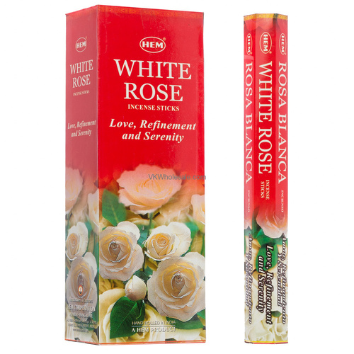 [HEM White Rose] 2x 20 Incense Sticks HEM Hex Meditation Aroma Fragrance