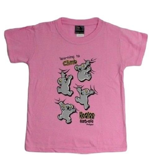 Kids Boys Girls T Shirt Australian Australia Souvenir 100% Cotton - Koala Climb [Colour: Pink] [Size: 2]