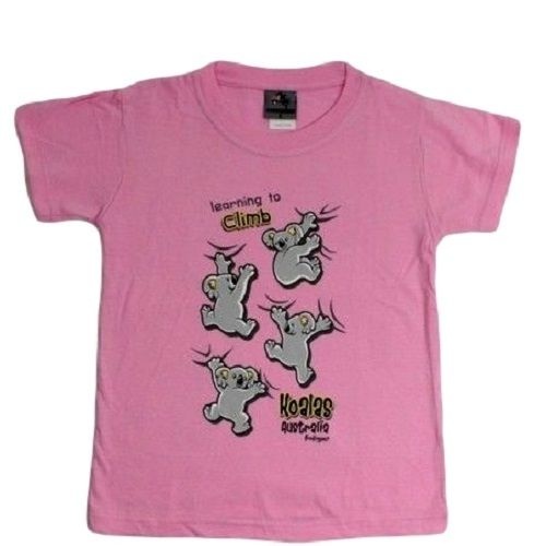 Kids Boys Girls T Shirt Australian Australia Souvenir 100% Cotton - Koala Climb [Colour: Pink] [Size: 10] 