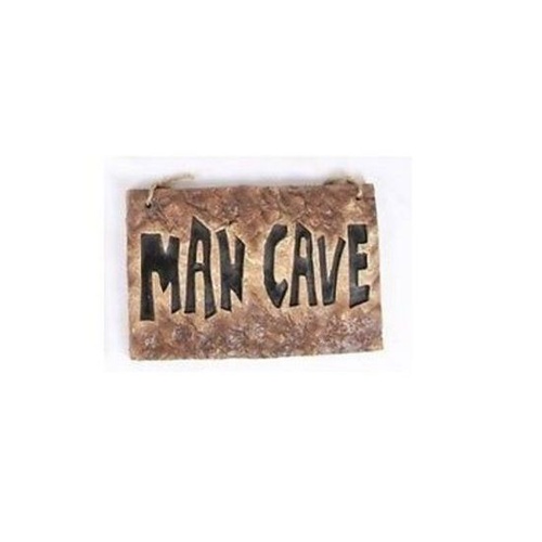 Garage Boy's Room Bar Door Hanging Sign Décor Stone Look - Man Cave  [Design: Man Cave]  