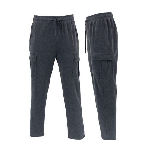 FIL Men's Cargo Fleece Track Pants Casual Jogging Sports Track Suit Sweat Pants [Size: S] [Colour: Dark Grey]