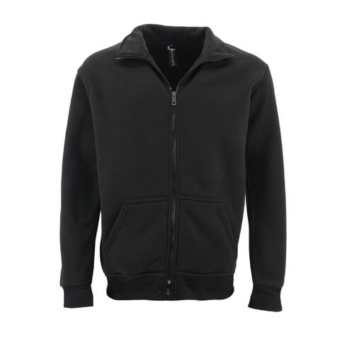 FIL Men's Fleece Zip up Sweater Jacket Jumper Sweat Shirt [Size: S] [Colour: Black]