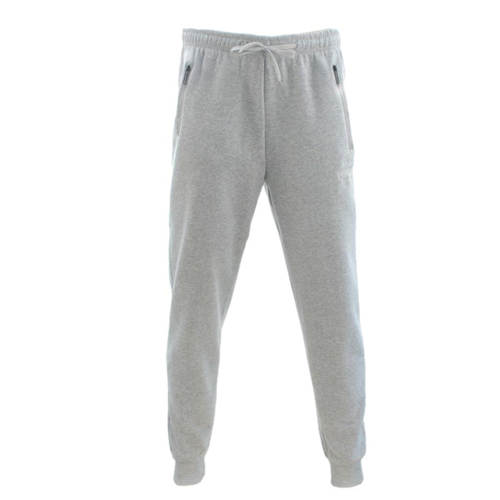 FIL Men's Fleece Track Pants Casual Gym Tracksuit Zipped Pockets - Brooklyn [Size: S] [Design:Light Grey]