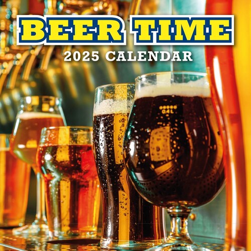 Beer Time - 2025 Square Wall Calendar 16 month by Red Robin