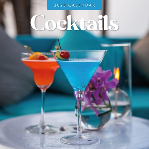 Cocktails - 2025 Square Wall Calendar 16 month by Red Robin