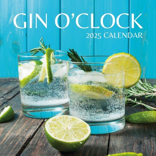 Gin O'Clock - 2025 Square Wall Calendar 16 month by Red Robin