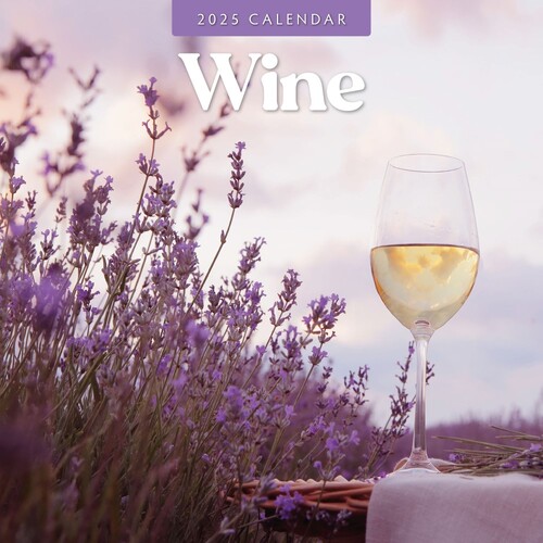 Wine - 2025 Square Wall Calendar 16 month by Red Robin