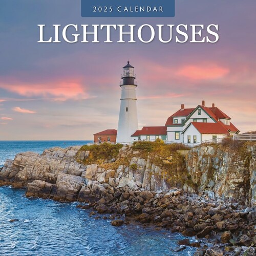 Lighthouses - 2025 Square Wall Calendar 16 month by Red Robin