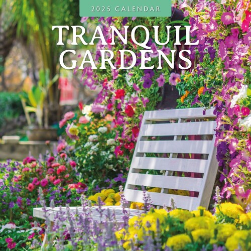 Tranquil Gardens - 2025 Square Wall Calendar 16 month by Red Robin