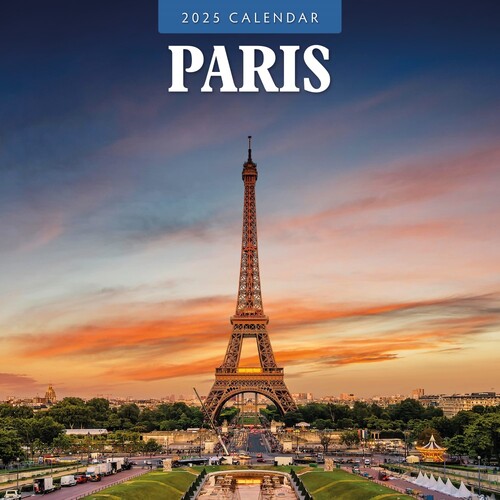 Paris - 2025 Square Wall Calendar 16 month by Red Robin