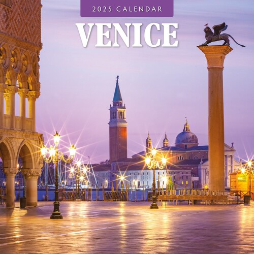 Venice - 2025 Square Wall Calendar 16 month by Red Robin