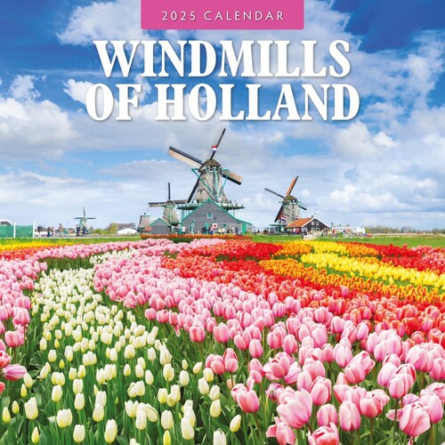 Windmills of Holland - 2025 Square Wall Calendar 16 month by Red Robin