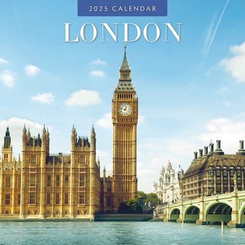 London - 2025 Square Wall Calendar 16 month by Red Robin