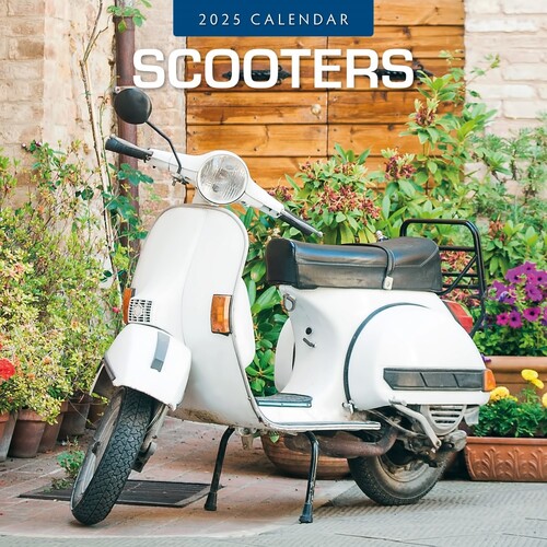 Scooters - 2025 Square Wall Calendar 16 month by Red Robin