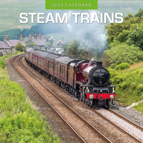 Steam Trains - 2025 Square Wall Calendar 16 month by Red Robin