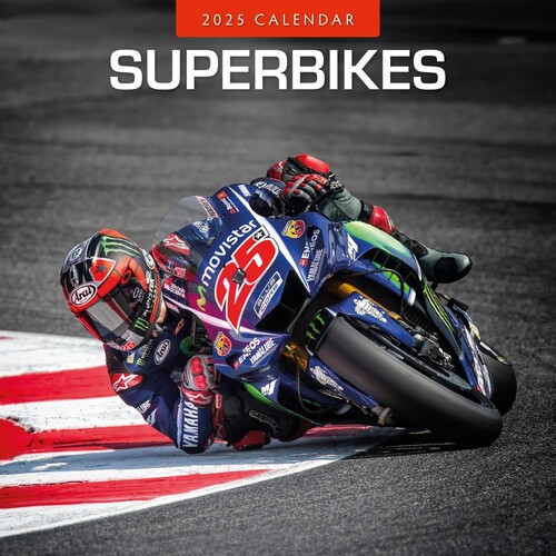 Superbikes - 2025 Square Wall Calendar 16 month by Red Robin