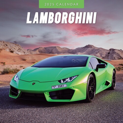 Lamborghini - 2025 Square Wall Calendar 16 month by Red Robin