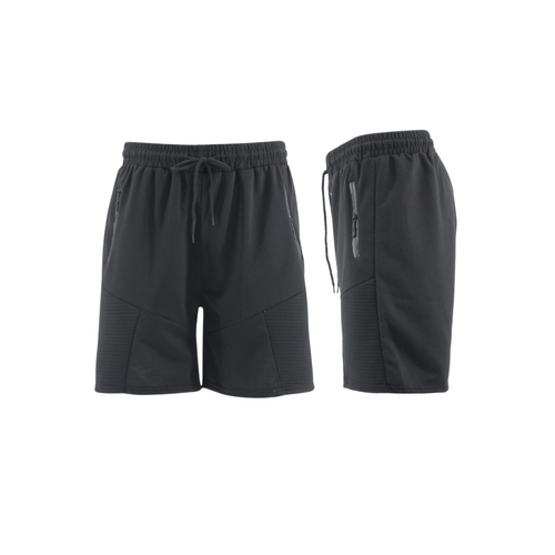 FIL Men's Gym Sports Jogging Casual Basketball Shorts Zipped Pockets [Size: S] [Colour: Black]