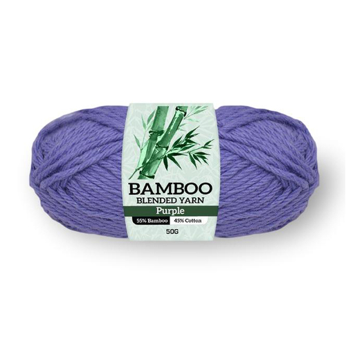 Super Soft BAMBOO COTTON Blend Knitting Yarn 50g [Colour: Purple]