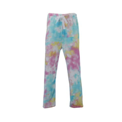 Men's Soft Plush Lounge Sleep Pyjama Pajama Pants Fleece Winter Sleepwear [Size: M] [Design: Tie Dye/Rainbow A]