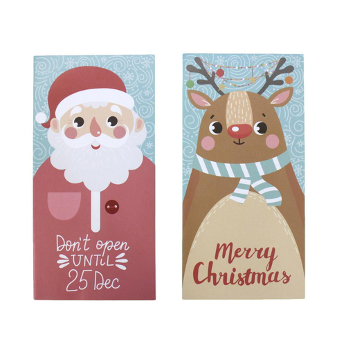 6x Christmas Card for Money Gift Card Checks Voucher Xmas - A