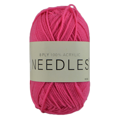5x 100g Knitting Yarn 8 Ply Super Soft Acylic - #2047 Rose Pink