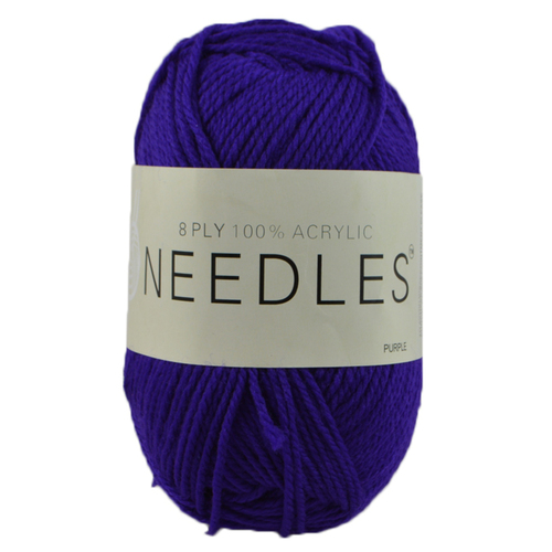 5x 100g Knitting Yarn 8 Ply Super Soft Acylic - #2063 Purple