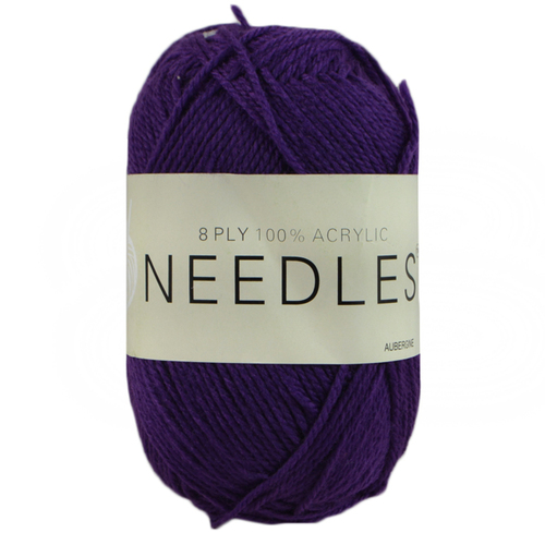 5x 100g Knitting Yarn 8 Ply Super Soft Acylic - #2126 Aubergine