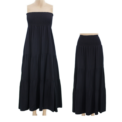 FIL Women's Summer Maxi Skirt/Dress - Black [Size: 8]