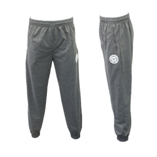 FIL Men's Lightweight Track Pants w Zip Pockets - NY/Dark Grey [Size: S]