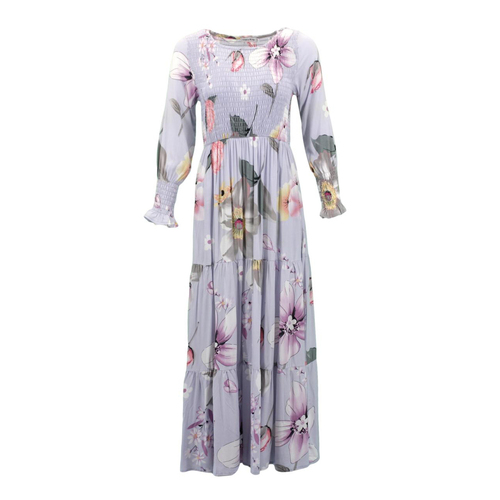 FIL Women's Shirred Summer Dress w Pockets - E [Size: 8]