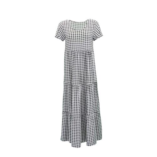 FIL Women's Short Sleeve Maxi Summer Dress - B [Size: 8]