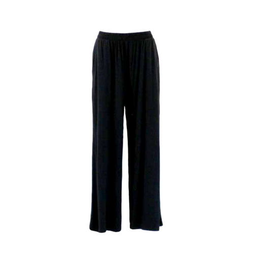 Women's Cotton Wide Leg Yoga Pants - Black [Size: 8]