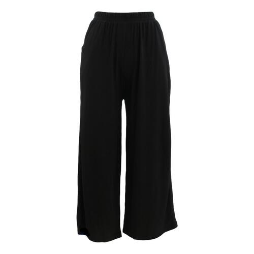 FIL Women's Pleated Culottes - Black (7/8 length) [Size: 8]